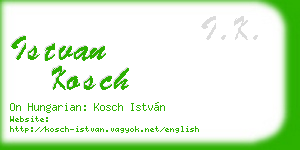istvan kosch business card